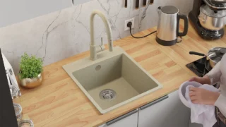 Chiuveta bucatarie granit riga 45 bej termek