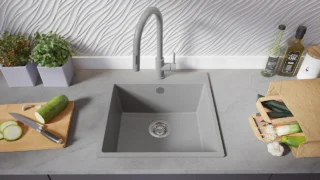Chiuveta bucatarie granit riga 50 gri termek