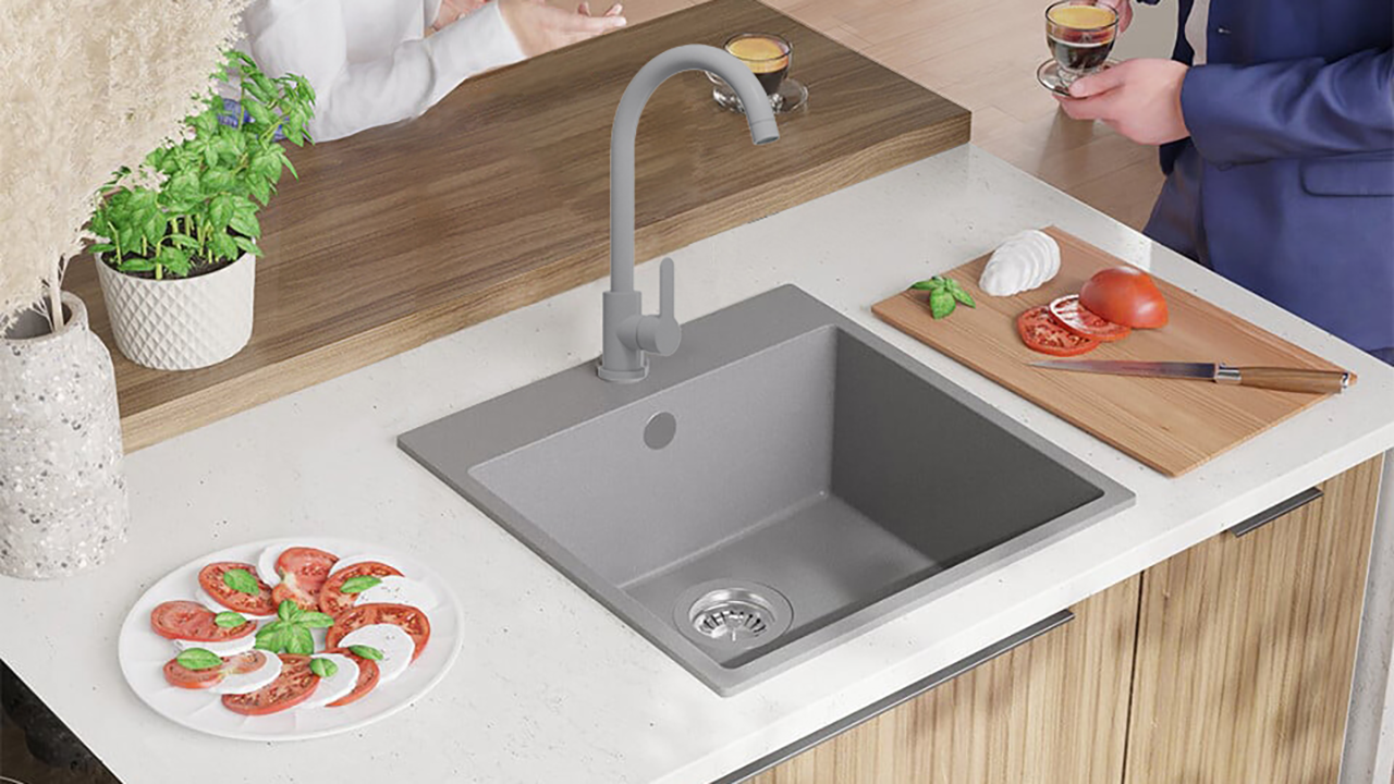 Chiuveta bucatarie granit Riga 50 gri