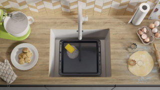 Chiuveta bucatarie granit London 60 alb