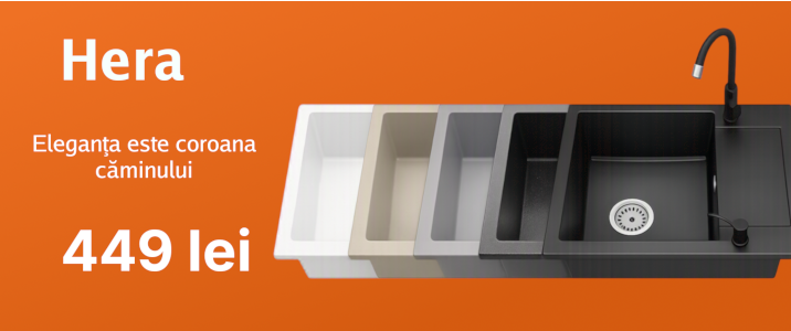 Hera - chiuvetă bucătărie granit - granitshop.ro
