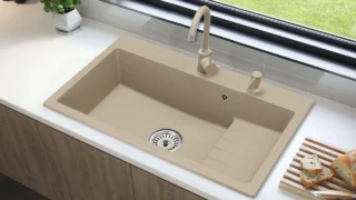 Chiuveta bucatarie granit artemis cu baterie cadou termek