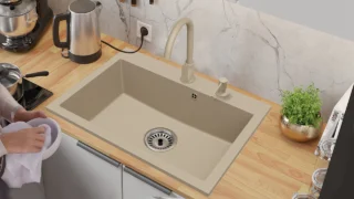 Chiuveta bucatarie granit Aurora bej