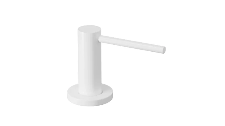 Dozator granit Slim pentru detergent lichid alb